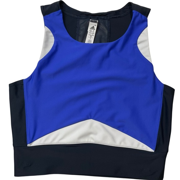Wanderlust Adidas Calab Blue and Black Sports Bra - Picture 6 of 6
